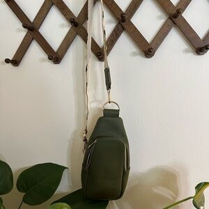 Green Crossbody Sling Bag